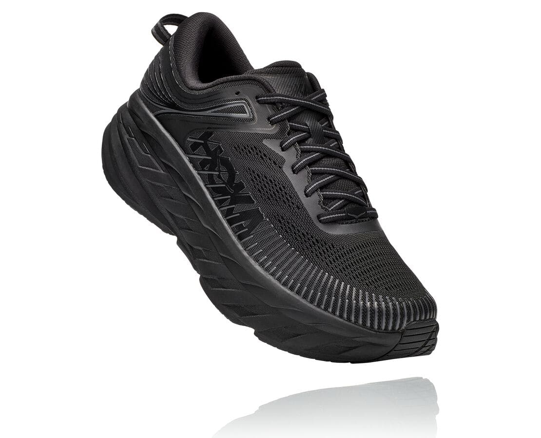 Hoka One One Bondi 7 South Africa - Mens Wide Running Shoes - Black,AGJDW-9537